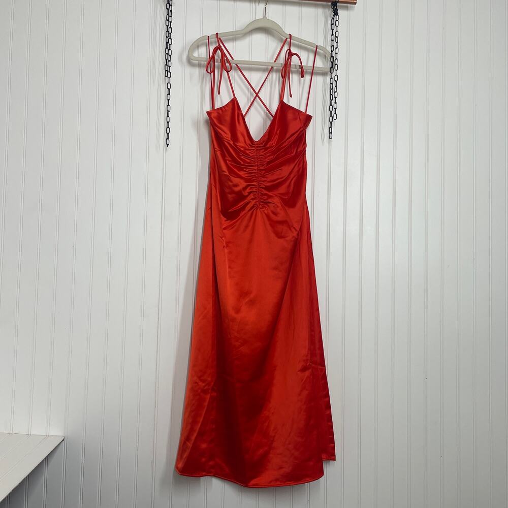 NWT Jason Wu Women’s Ruched Front Strappy Midi Slip Dress Size XL